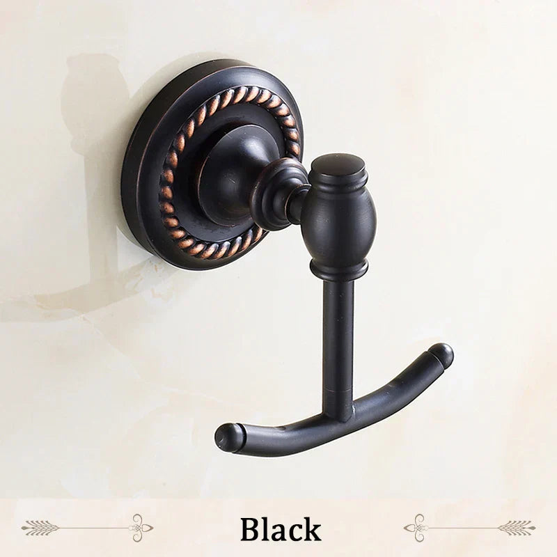DecorBites™ Antique Brass Robe Hook Coat Towel Hanger Wall Bathroom Accessories