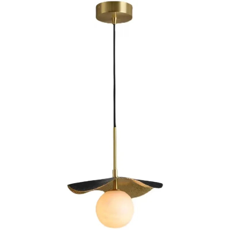DecorBites™ Copper Bedside Chandelier with Natural Marble Ball for Dining Room, G9 Bulb Lighting