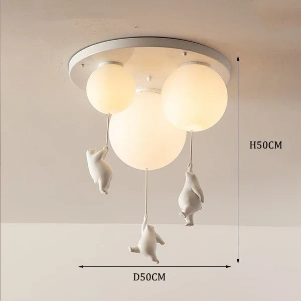 DecorBites™ Bear Resin Pendant Light for Children's Room & Kindergarten