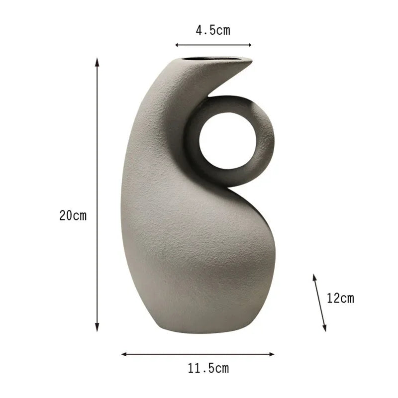 DecorBites™ Geometric Ceramic Vase Set for Modern Floral Arrangements