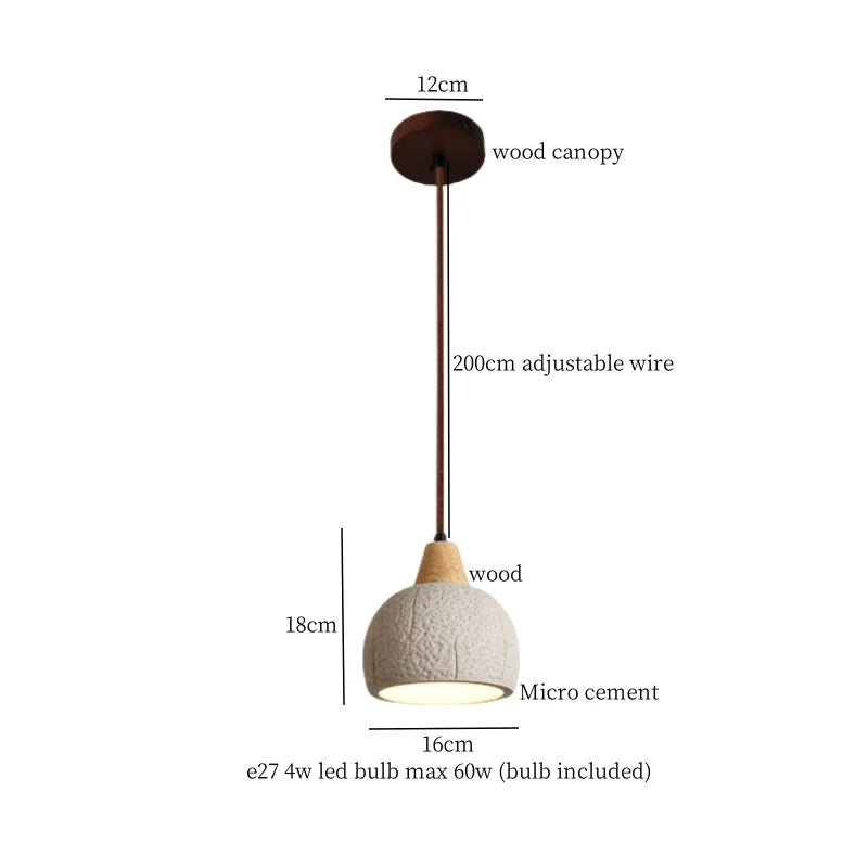 DecorBites™ Cement LED Pendant Lights for Bedroom Living Room Kitchen House Decor