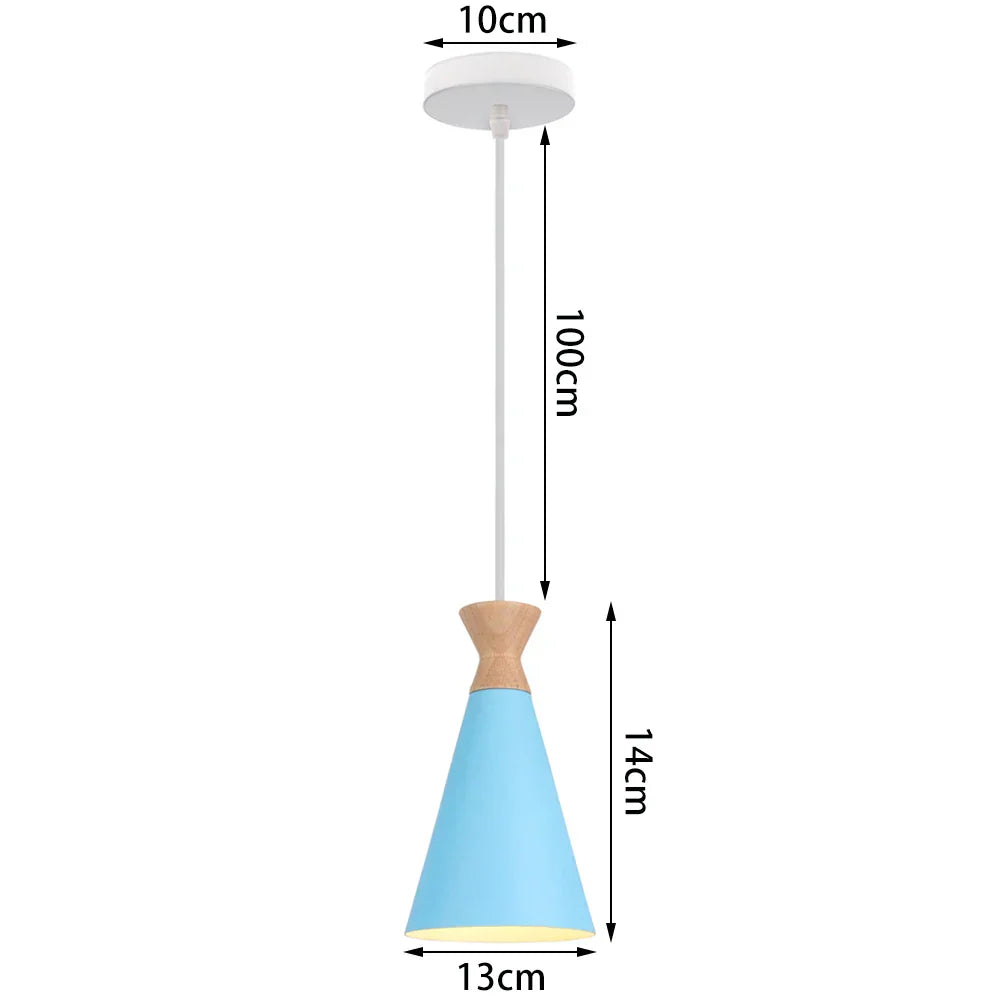 DecorBites™ Blue Nordic Pendant Lights E27 Modern Hanging Lamps for Living Dining Kitchen