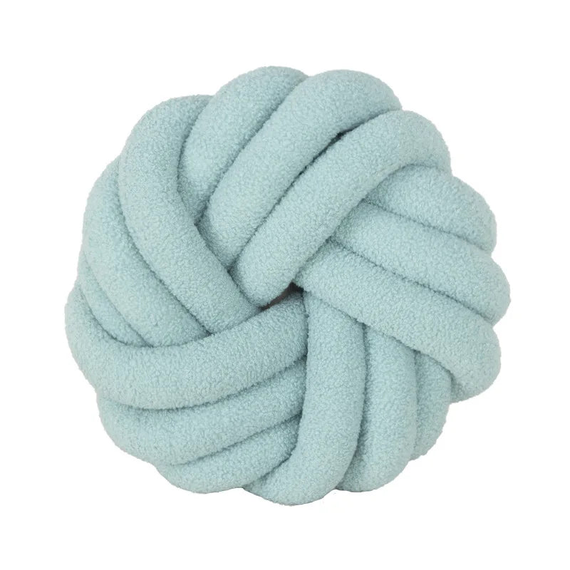 ™ Knotted Ball Grey Throw Pillow for Bed Couch Living Room