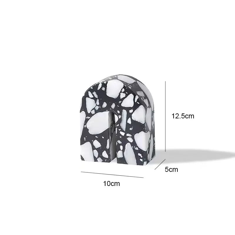 DecorBites™ Archway Terrazzo Sculpture for Home Decor