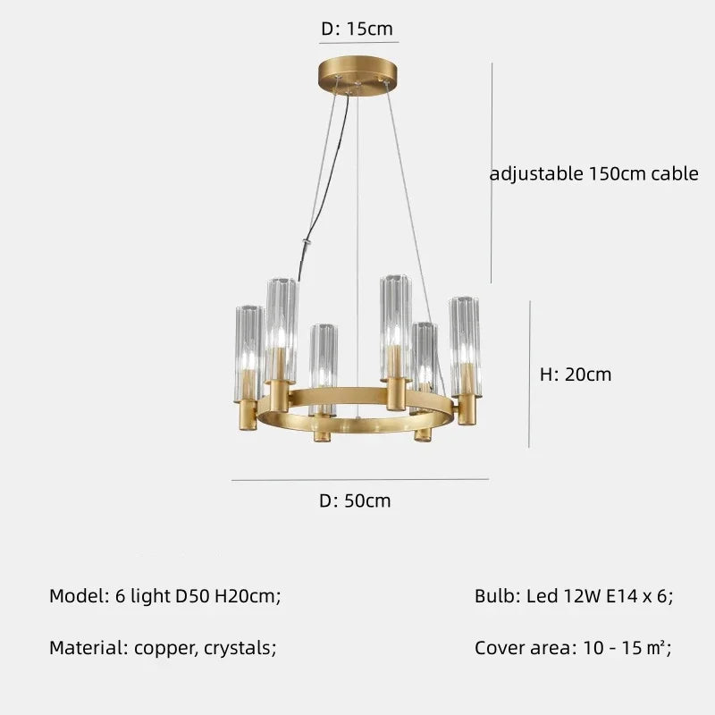 DecorBites™ Crystal Chandelier Pendant Lights - Luxury LED Lighting for Living Room