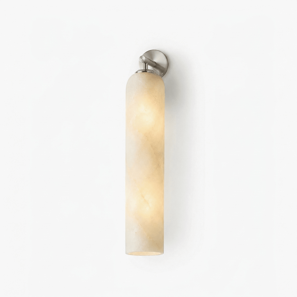 Alabaster Tube Cylinder Wall Sconce