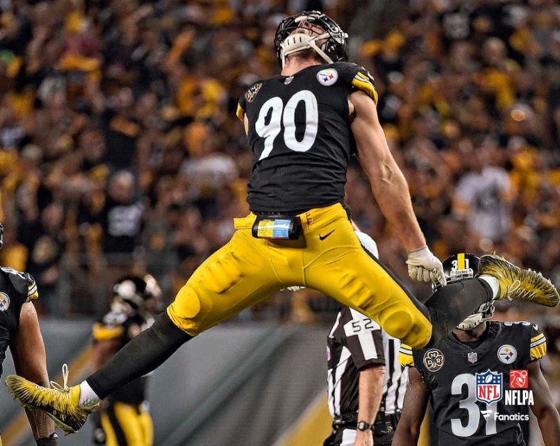 TJ Watt Celebration Pittsburgh Steelers 8" x 10" Football Photo