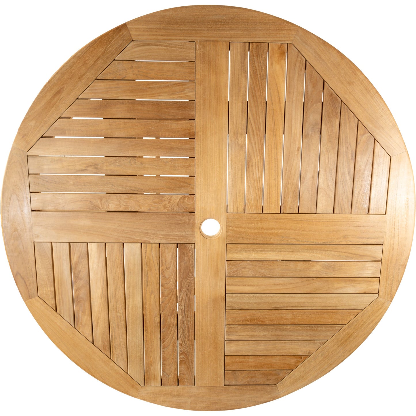 Naples Natural Teak Outdoor Foldable Round Dining Table - 47"