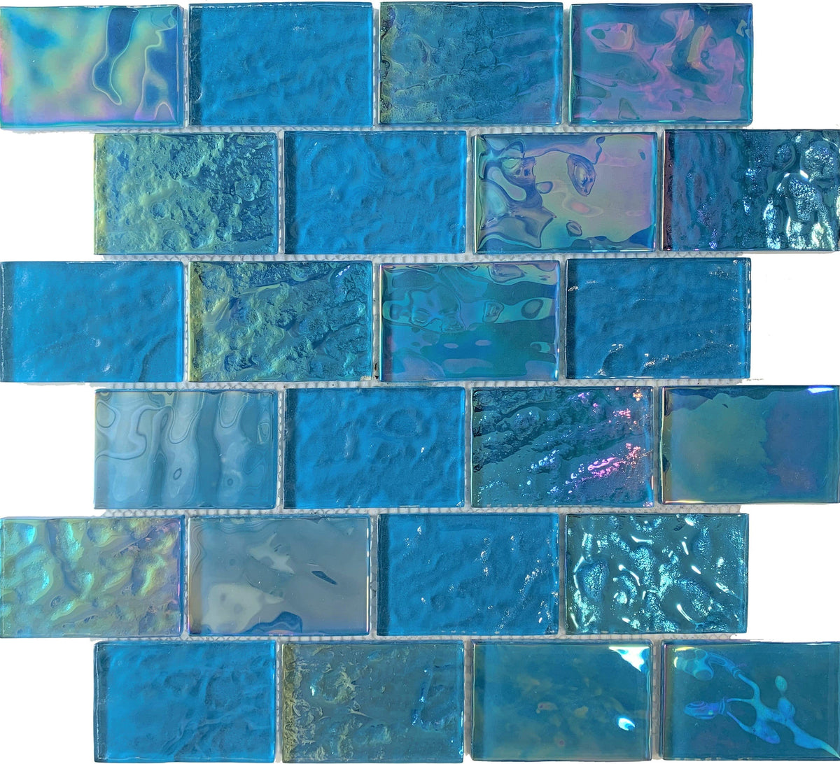 Nautical Pacific Turquoise 2x3 Glass Tile
