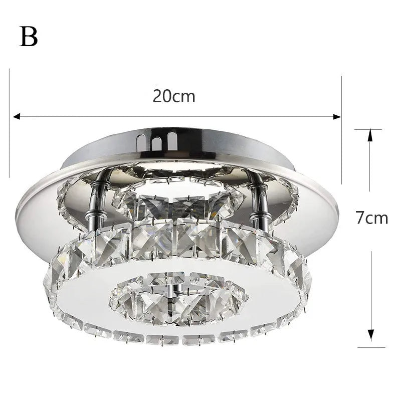 DecorBites™ Crystal LED Ceiling Lights: Modern Luxury Indoor Lighting for Living Room & Aisles