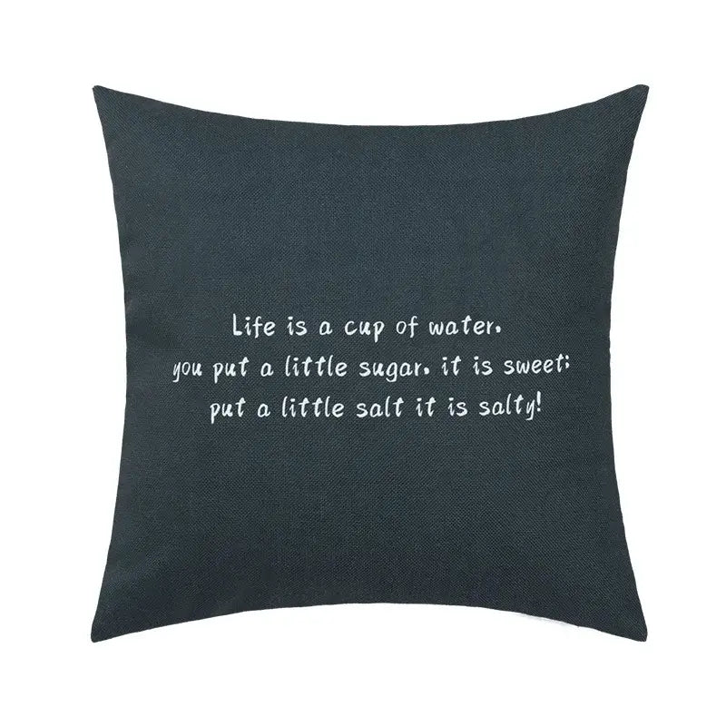 Abstract geometric print white & black pillow cover living room decor