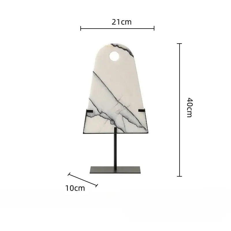 Abstract white & black marble sculpture living room decor pendants
