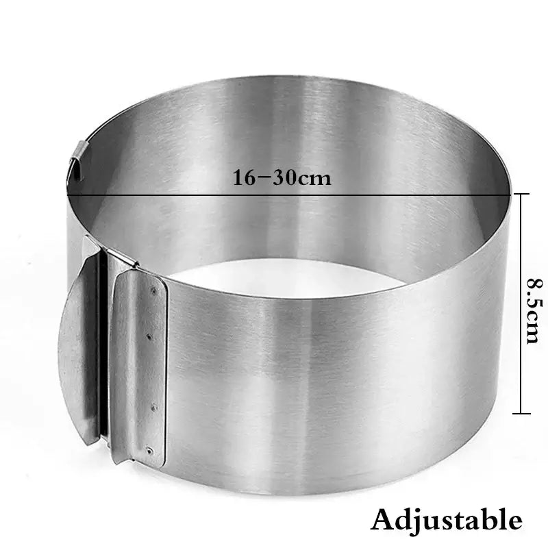 Adjustable stainless steel cake slicer mousse ring round kitchen tool
