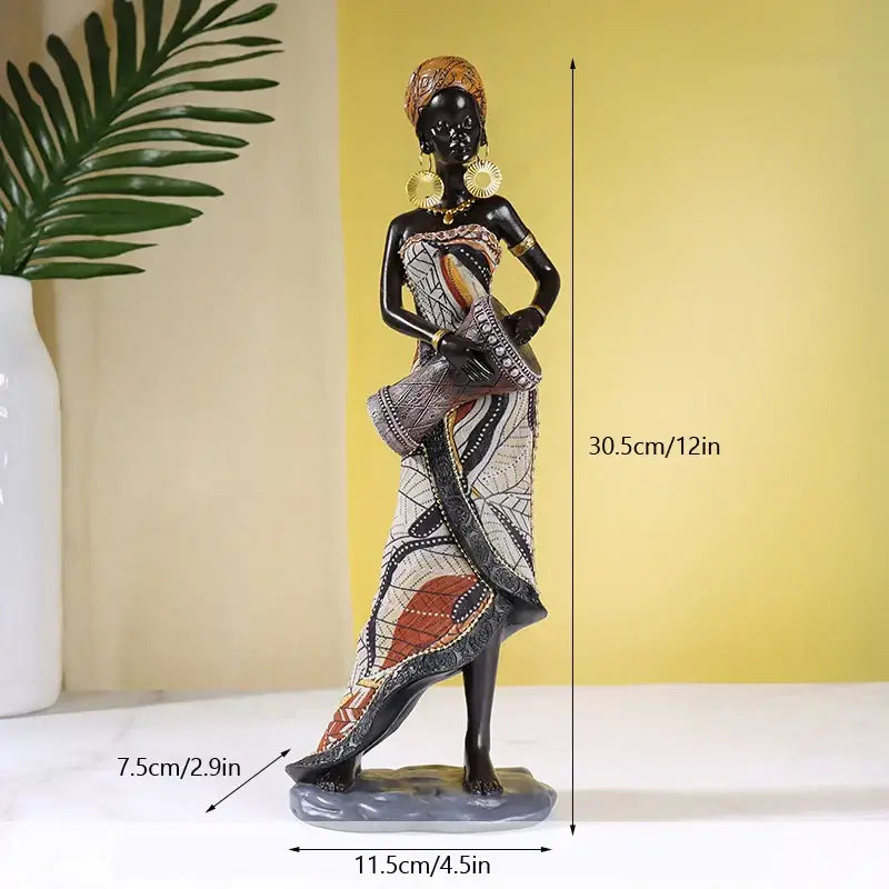 African exotic black mother and child figurines living room decor