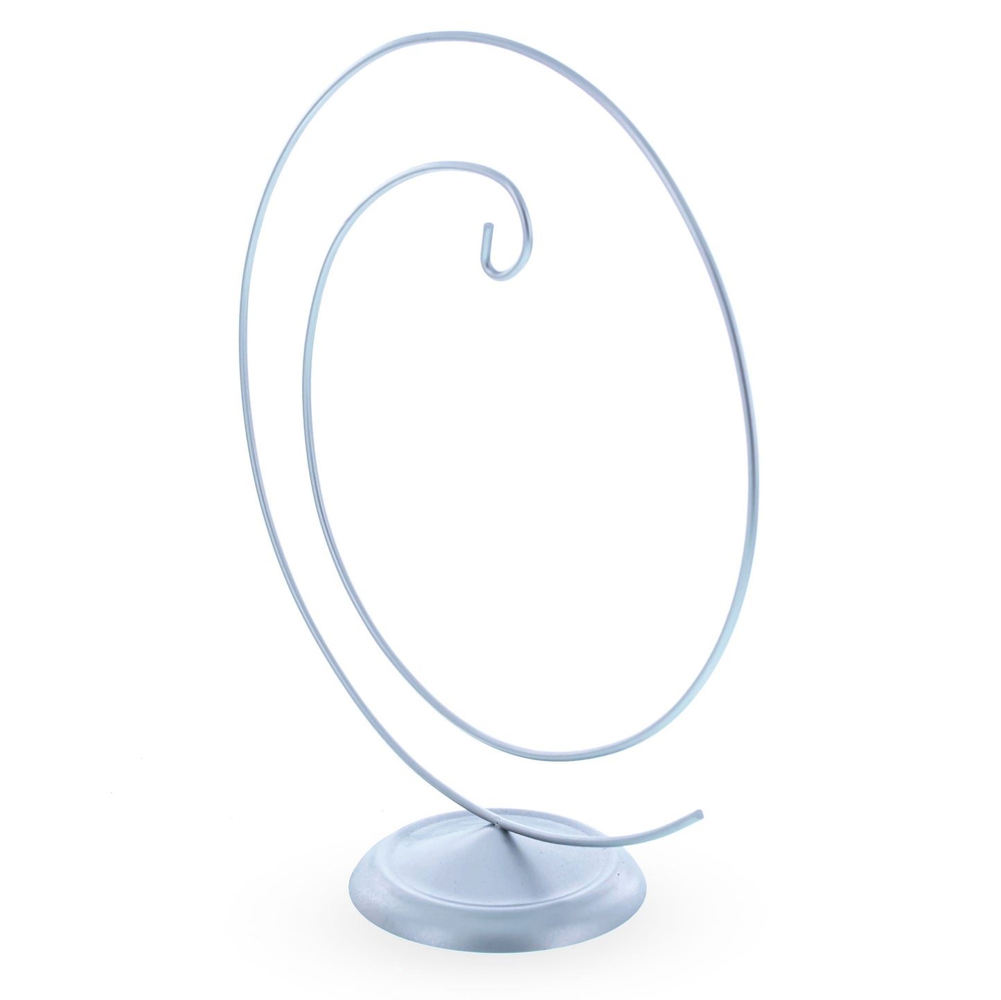 Art Deco Swirl Silver Metal Ornament Display Stand 10 Inches (Poland)
