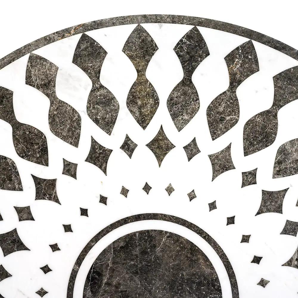 Anges Multi Finish Round Marble Medallions 36x36