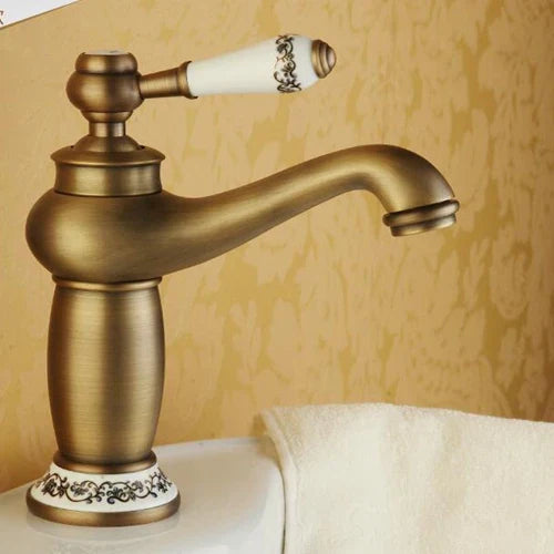 DecorBites™ Antique Bronze Bathroom Faucet Single Handle Mixer