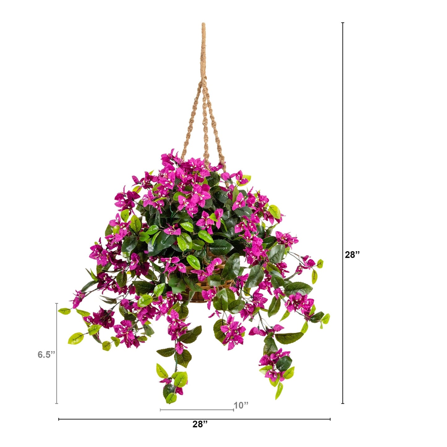 28” Bougainvillea Hanging Basket UV (Indoor/Outdoor)