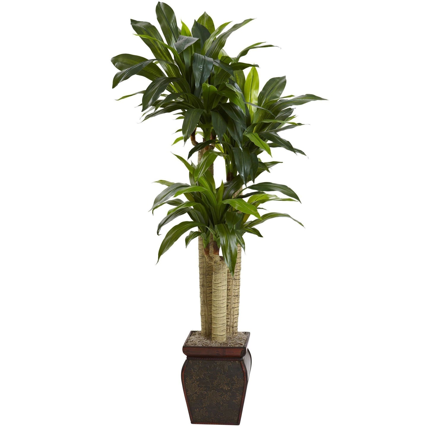 4.5’ Cornstalk Dracaena Tree with Decorative Vase (Real Touch)