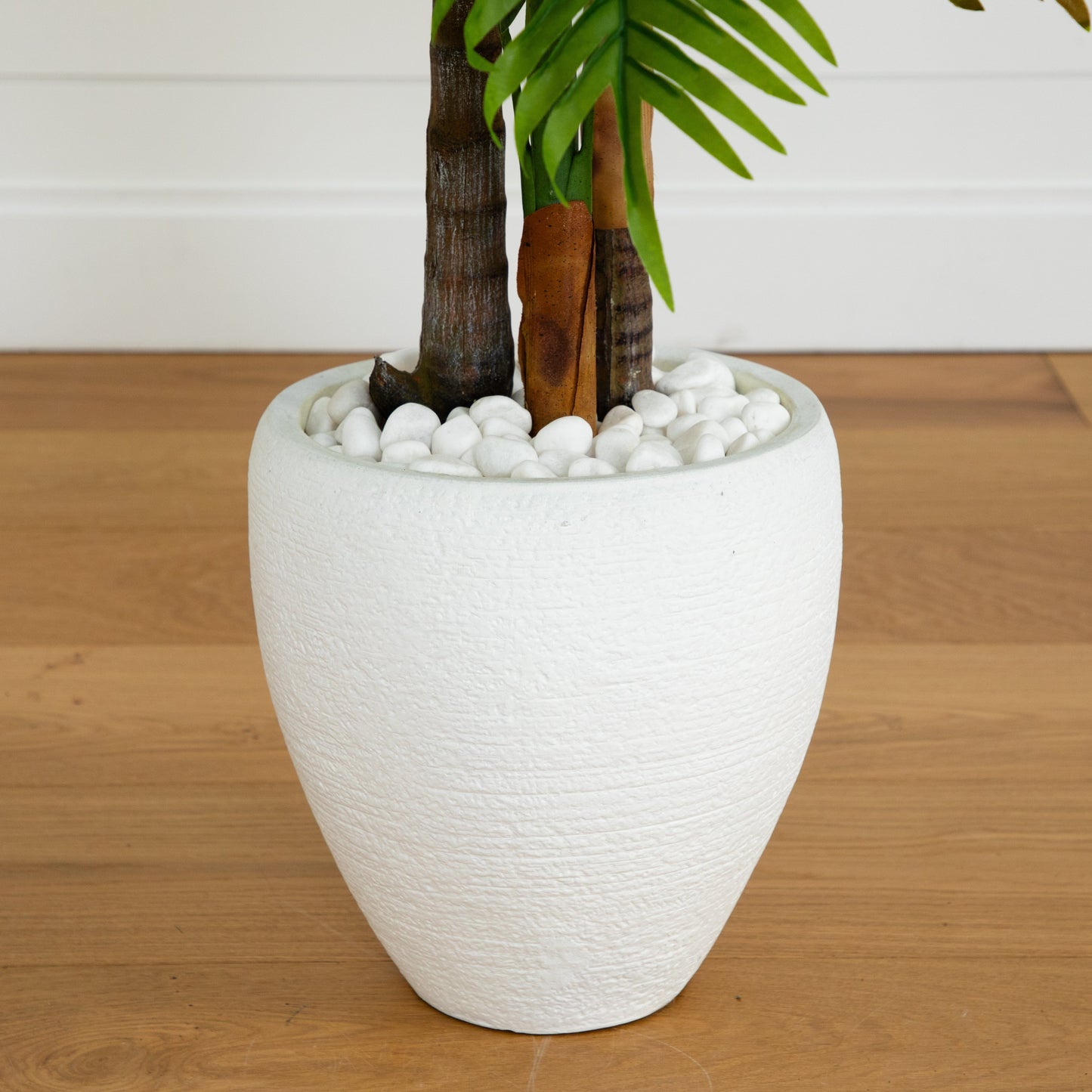 5’ Areca Palm Artificial Tree in White Planter (Real Touch)