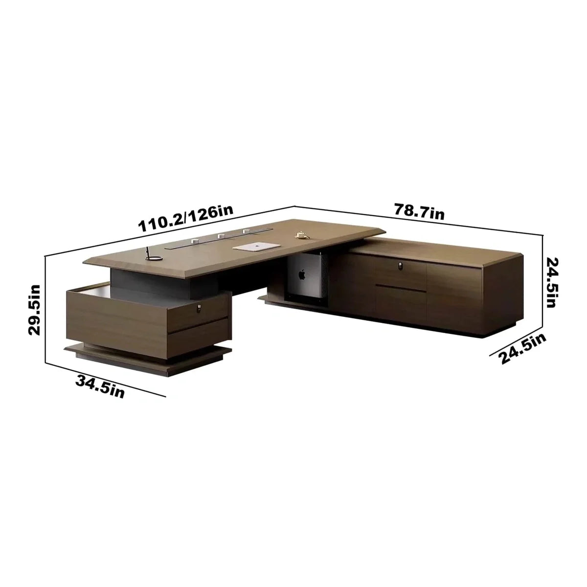 Aspen · Modern L-Shaped Executive Desk