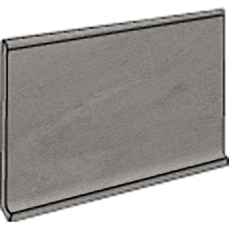 Atelier Olive Grey Honed Cove Base Concrete Look Porcelain Mouldings 6x12
