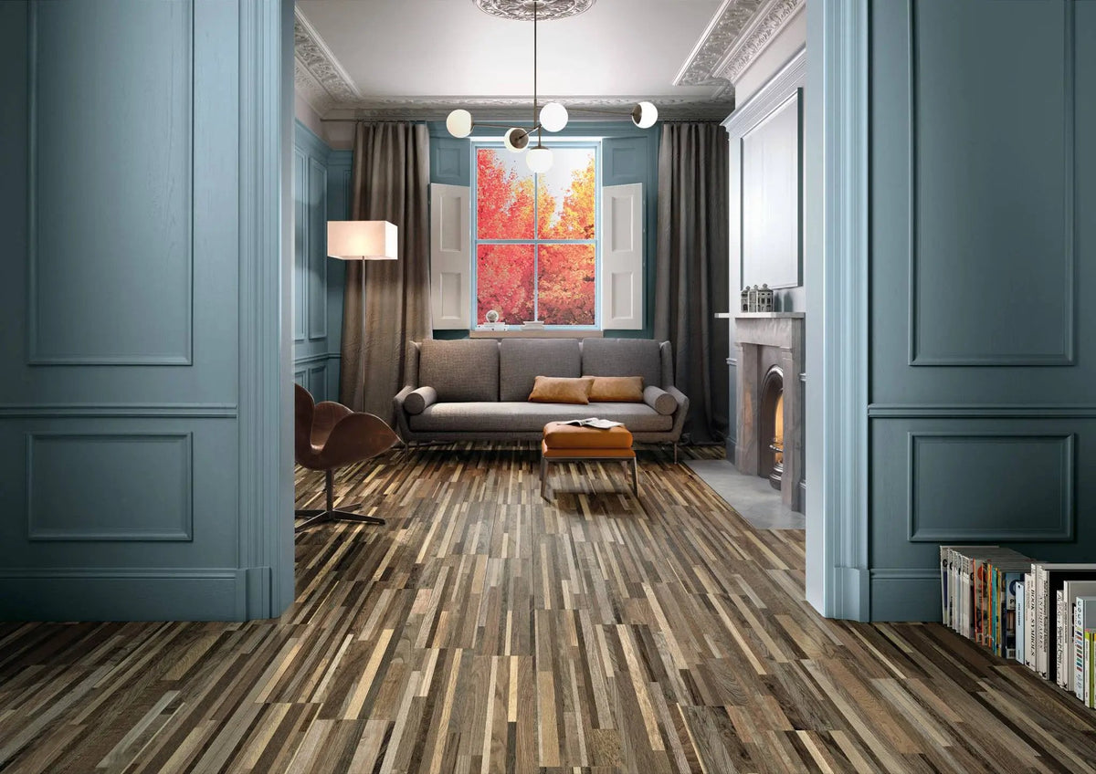 Attitude Simply Grey Hexagon 8 1/ Concrete Look Porcelain Tiles 8.5x10