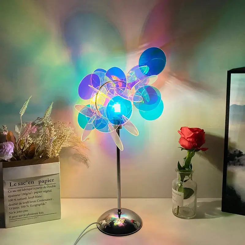 Aurora acrylic projection lamp blue & purple tree – bedroom night light