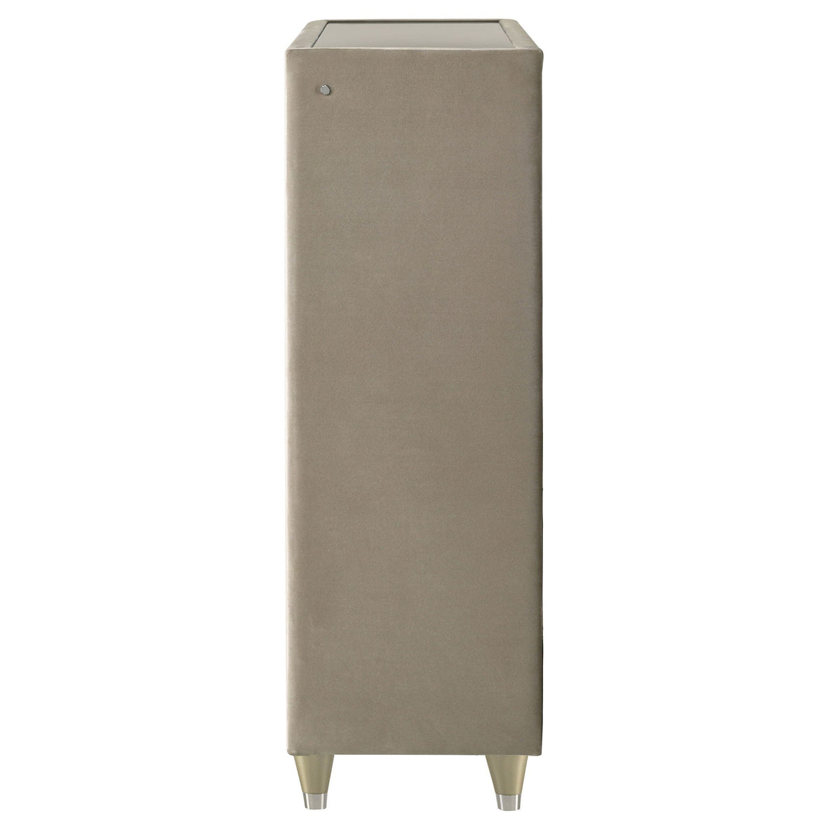 Lorient 5-drawer LED Chest of Drawers Ivory and Camel