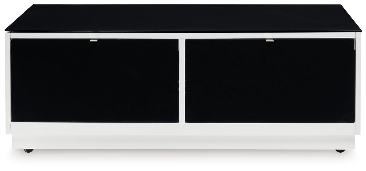 Gardoni - Rectangular Cocktail Table - White / Black