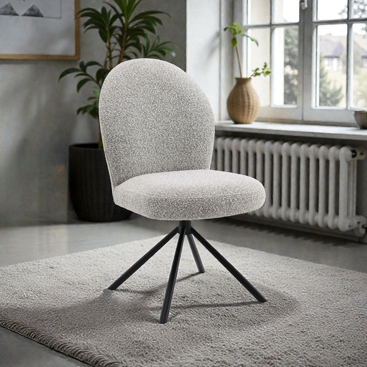 Side Chair With Swivel (Set of 2) - Gray