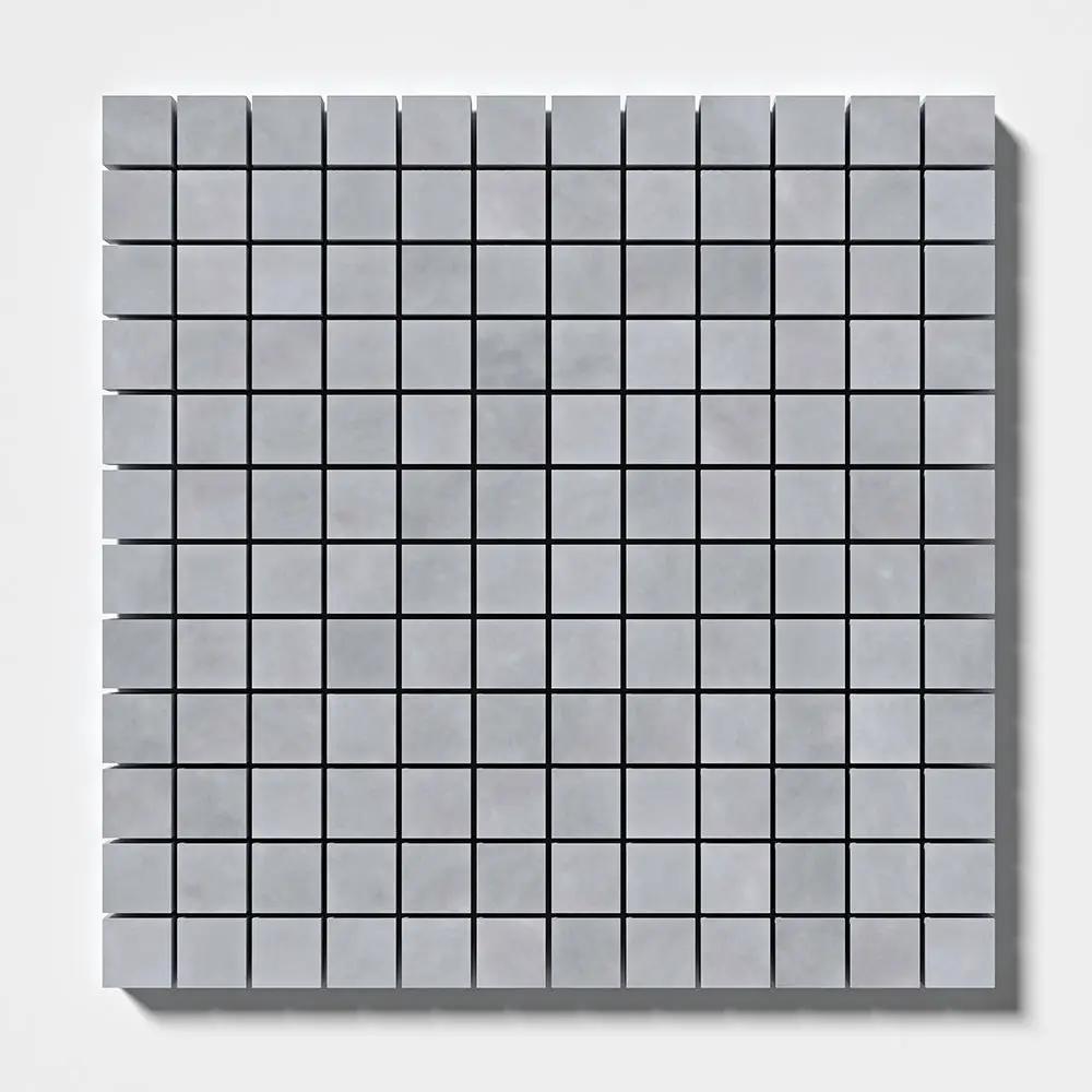 Bardiglio Light Honed 1x1 Marble Mosaics 12x12