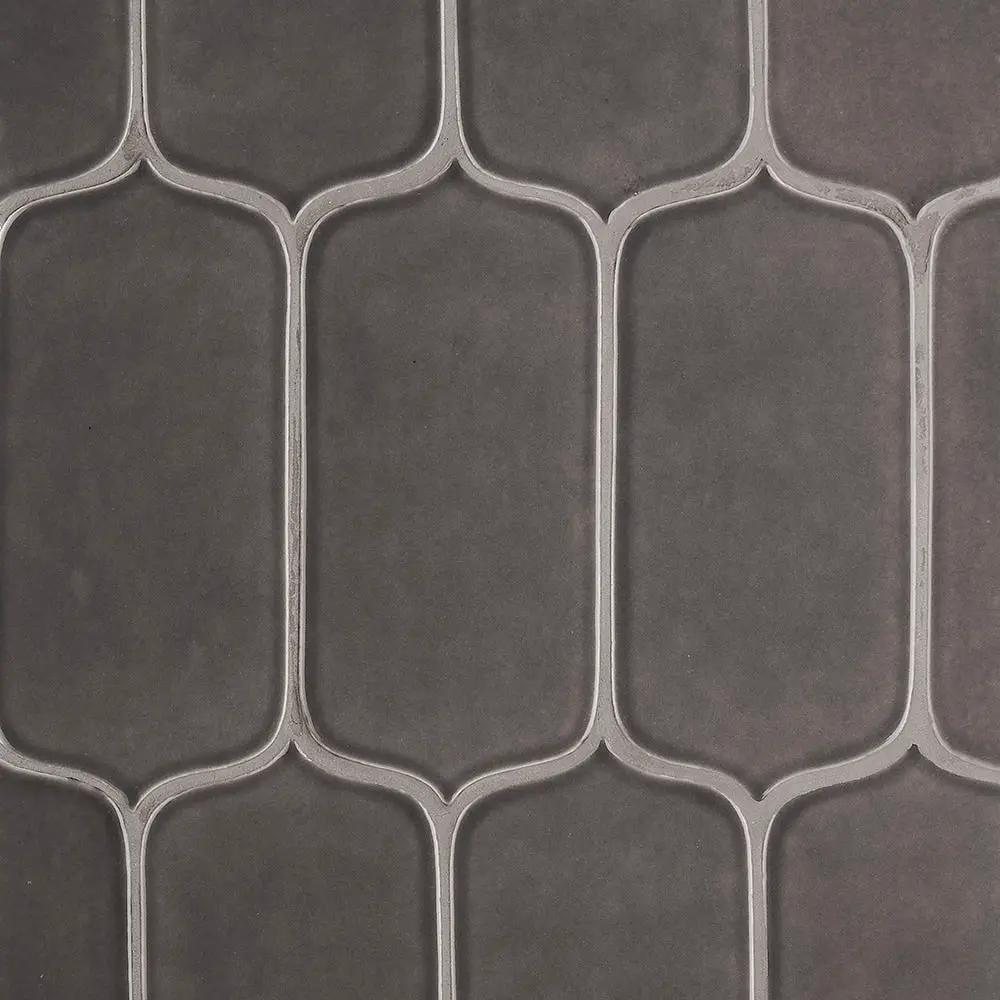 Coffee Glossy Tear Field Ceramic Tiles 3 5/8x8