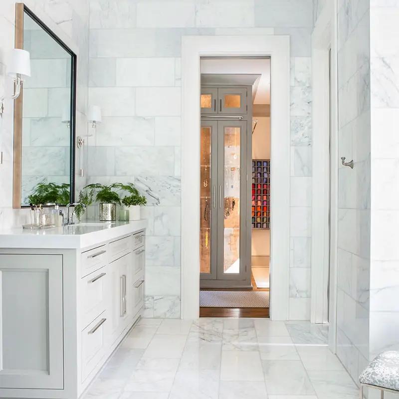 Bella White Honed Marble Tiles 12x24