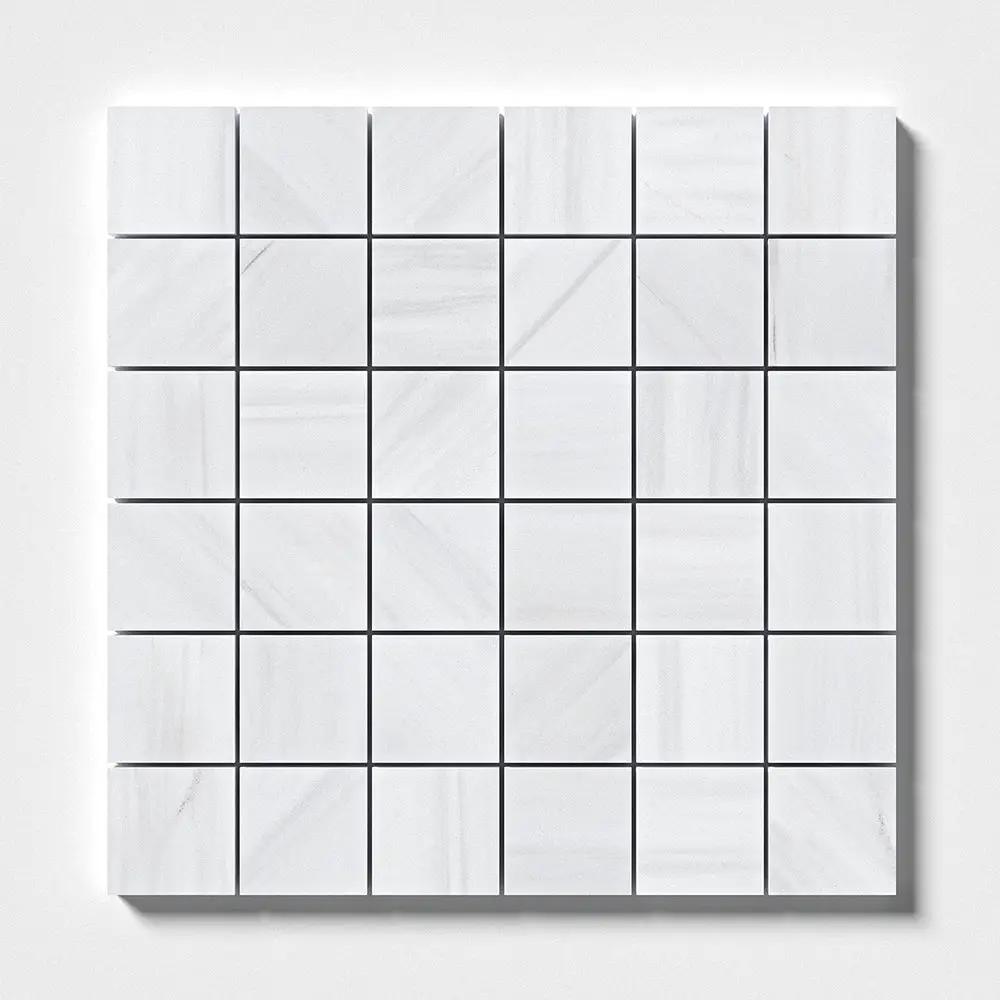 Bianco Dolomiti Honed 2x2 Marble Mosaics 12x12