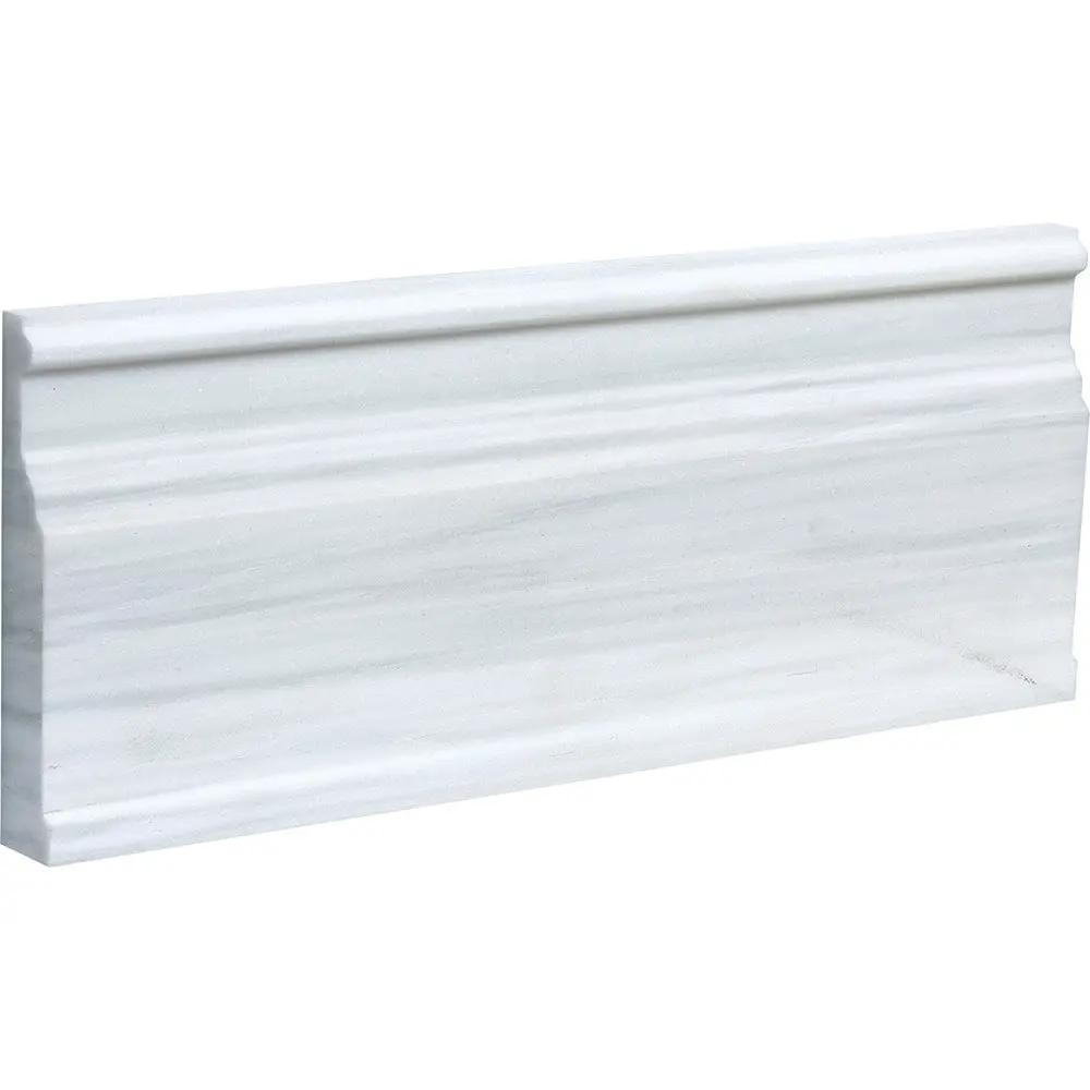 Bianco Dolomiti Honed Base Marble Moldings 5 1/16x12