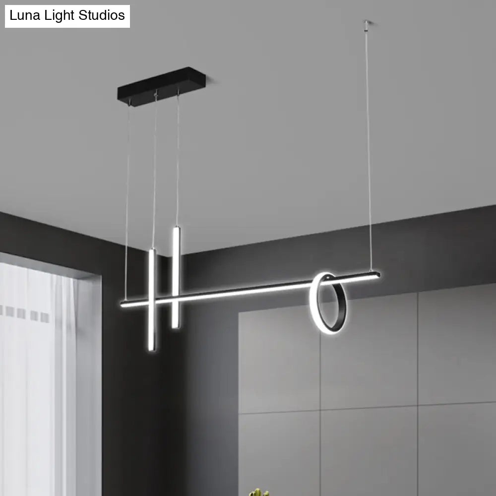 DecorBites™ Black Acrylic LED Island Pendant Light