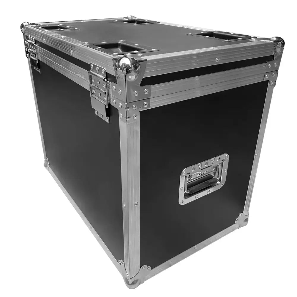 Black and silver dual flight case for 230w moving head studio storage