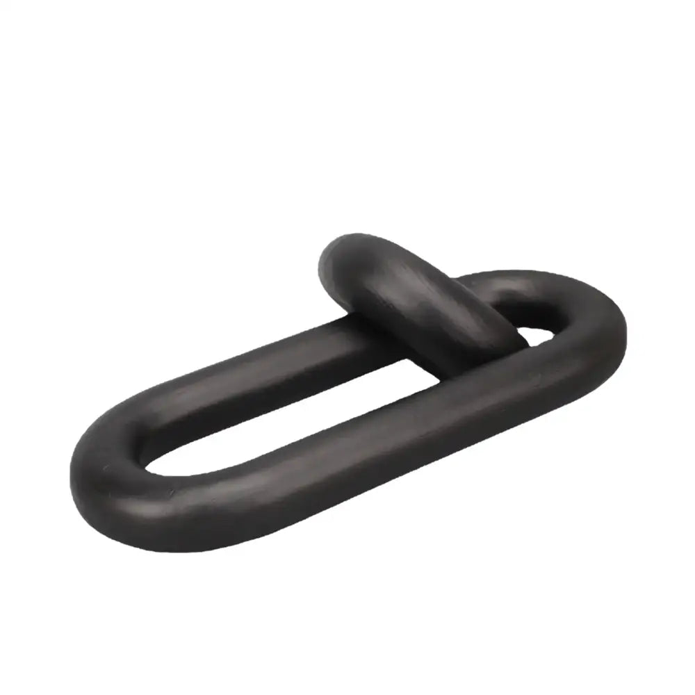 Black geometric resin ornament chain link sculpture living room decor