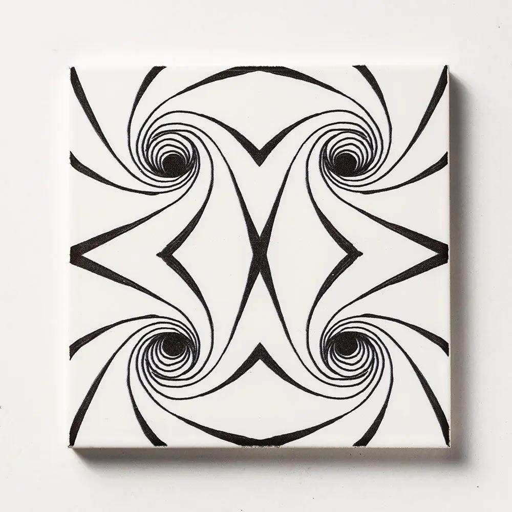 Black Glossy Ceramic Tiles 6x6