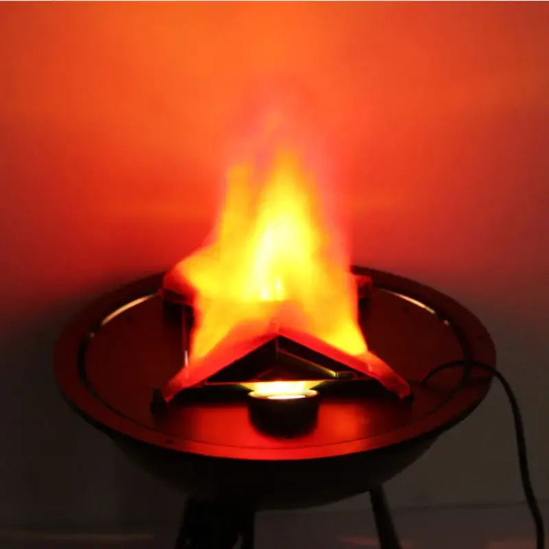 Black hanging electronic brazier flame lamp for bar pendant light