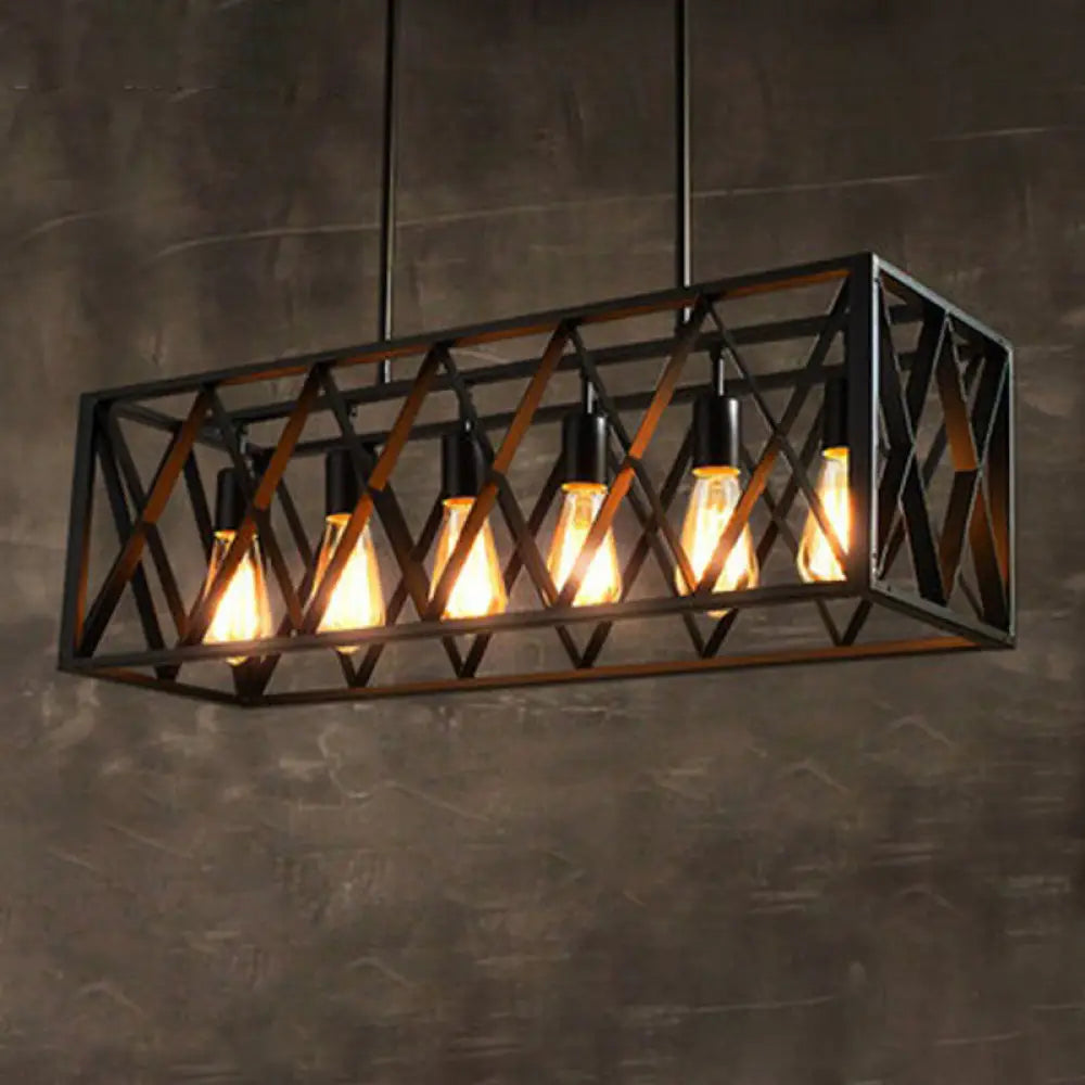 DecorBites™ Black Metal Suspension Pendant Light for Dining Room and Warehouse