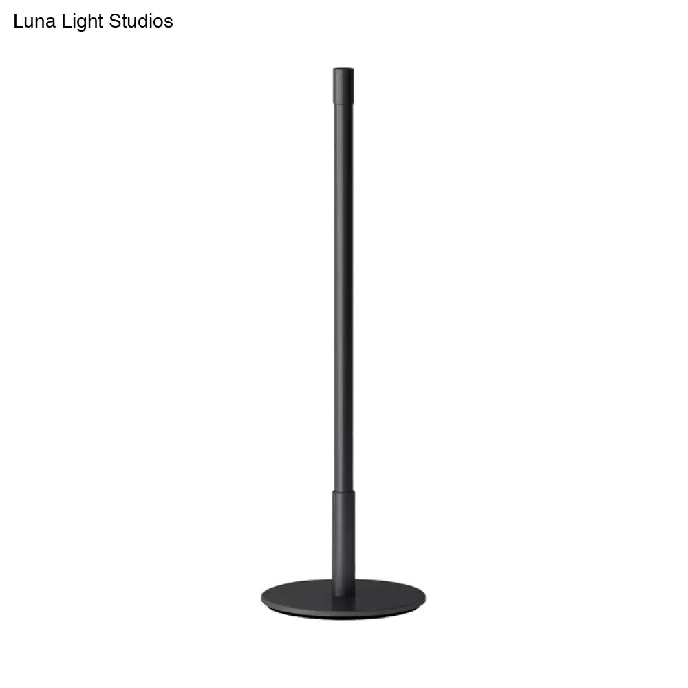 DecorBites™ Black Plumb Rod LED Night Light: Sleek Bedside Table Lamp with Warm/White Light