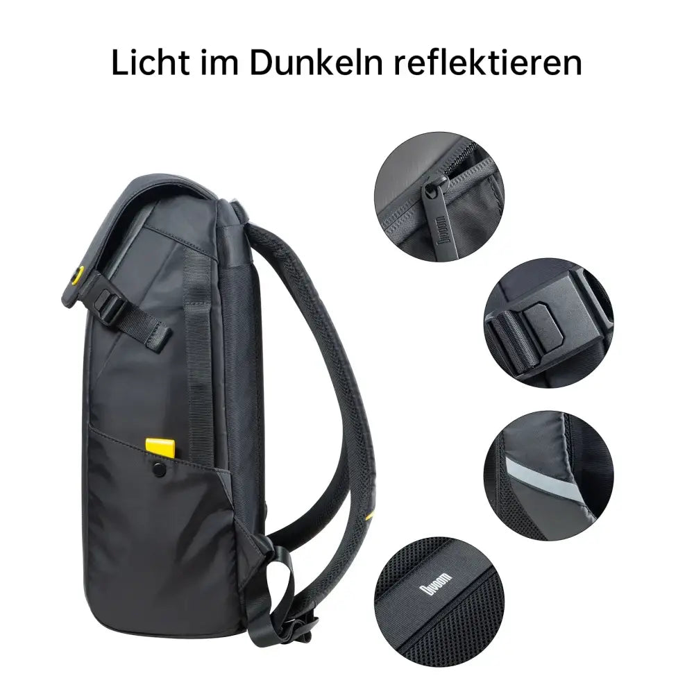 Black waterproof laptop backpack with blue rgb led screen bedroom