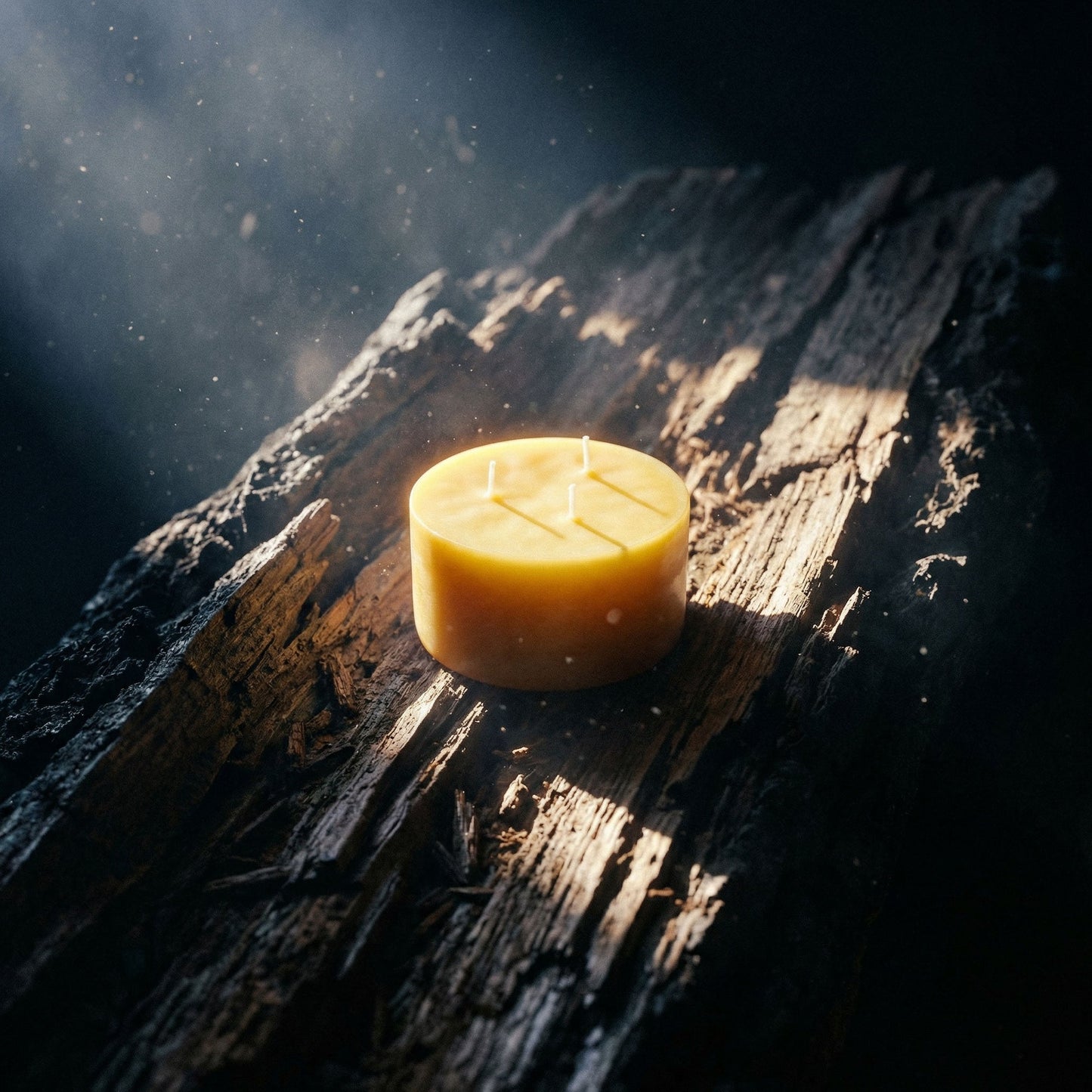 Pure Beeswax Candle in Blown Glass