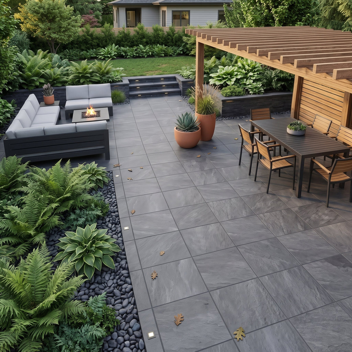 Bluestone Blu Textured Porcelain Pavers 24x24