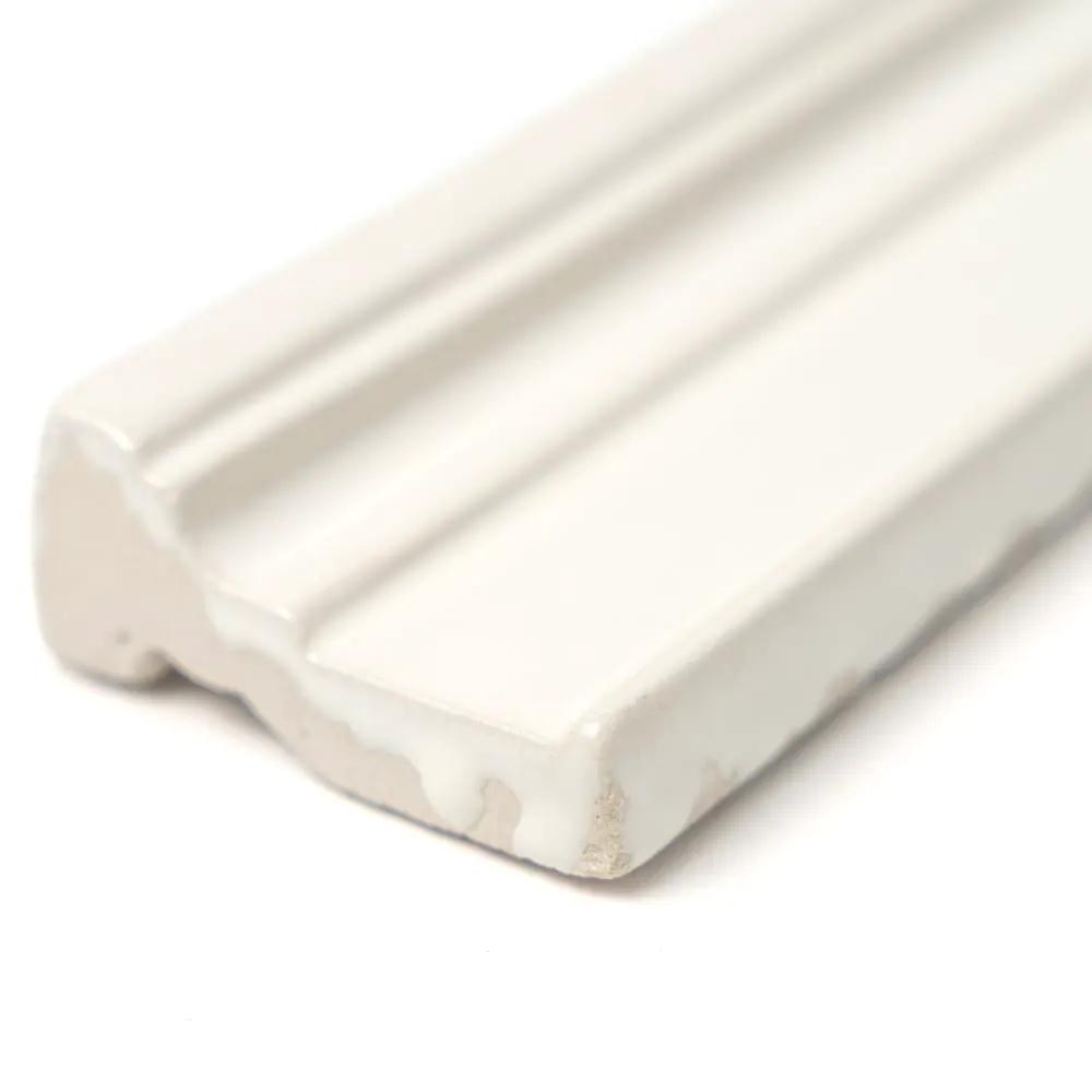 Blush Cream Glossy Ogee Trim Ceramic Moldings 2x6