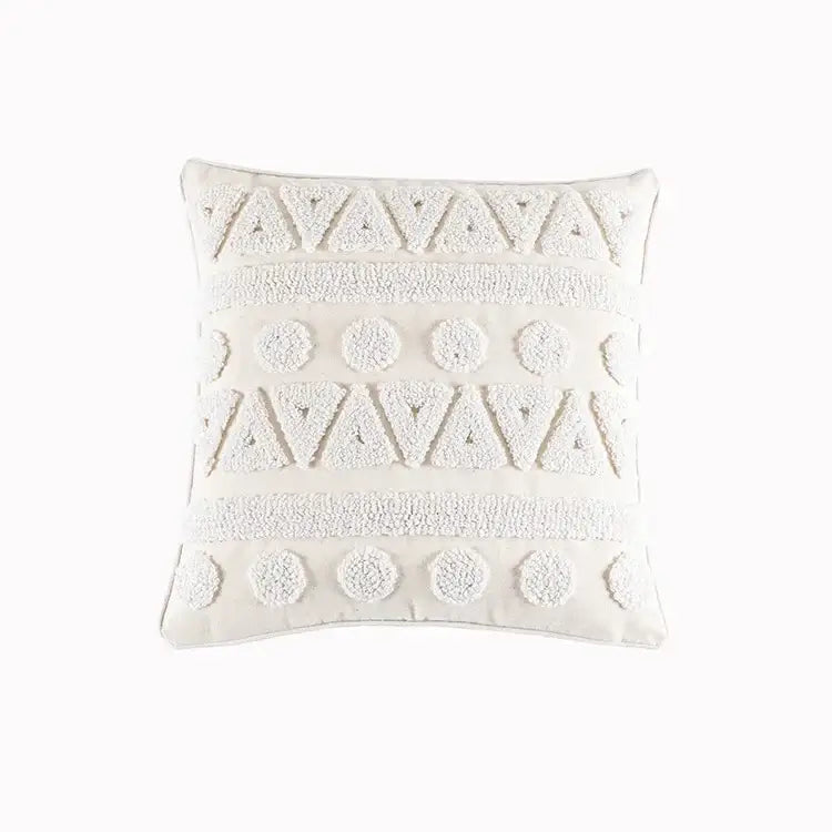 Boho cream cotton tassels cushion covers living room pillow case