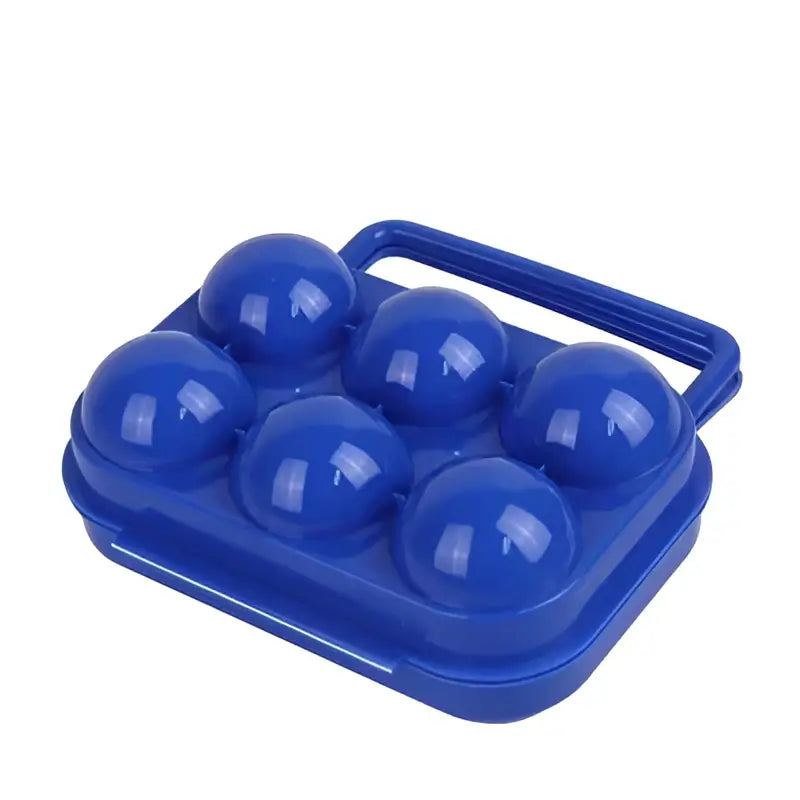 Bright green plastic egg holder storage box kitchen container with handle
