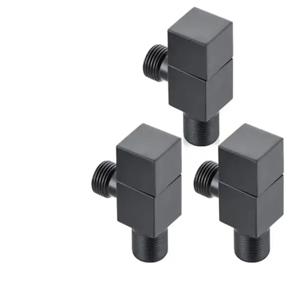 Brus gold corner valve matte black stainless steel bathroom faucet